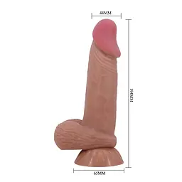 Фалоімітатор Baile Sliding Skin 8.1'' 20.5 см коричневий - мініатюра 10