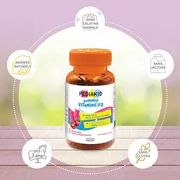 Ведмежуйки Pediakid Gommes Vitamine D3, 60 жувальних мармеладок - мініатюра 3