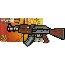 Піксельна м'яка зброя Devilon автомат коричневий (518271) - мініатюра 3