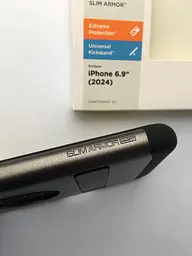 Оригінальний протиударний чохол для iPhone 16 Pro Max Spigen Slim Armor MagSafe Gunmetal ACS08033 з підставкою (MagFit) - мініатюра 6