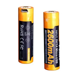 Акумулятор 18650 Fenix 2600 mAh Li-ion зарядка micro usb (ARB-L18-2600U) - мініатюра 4