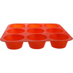 Силіконова форма-планшет Ekodeo Мафін червоний (P89907) - мініатюра 4