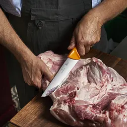 Ніж м'ясника Victorinox SWIBO 21см жовтий 5.8431.21 - мініатюра 5
