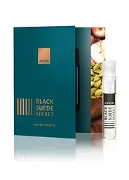 Листівка з пробним зразком Avon Black Suede Secret для Нього, 0,6 мл - мініатюра 1