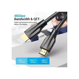 Кабель мультимедійний HDMI M to HDMI M 10.0m 8K black Vention (AANBL) - мініатюра 2