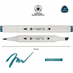 Набір акварельних маркерів Santi Sketch SM-61 аквамарин 6 шт. (390727) - мініатюра 2