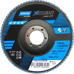 Круг пелюстковий шліфувальний Norton Vulcan X-Treme P120, 125 x 22.2 мм (70V804)
