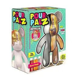 Pour Palz Набір для творчості Флюїд Арт - Ведмедик "Магія металіку" S3 Metallic ToyMonster Art.GS-G25021 - мініатюра 6