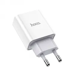 Зарядний пристрій HOCO C81A Asombroso два USB-порти Type-C зі знімним кабелем Білий - мініатюра 4