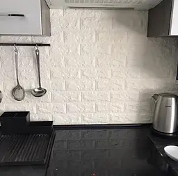 Самоклейка декоративна 3D панель 3D Loft під білу цеглу 700x770x7 мм - мініатюра 3