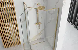 Душова кабіна Rea Diamond 100x100 brushed gold REA-K5684 - мініатюра 5
