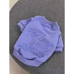 Толстовка для собак і власників трикотажна без капюшона, напис Follow Your Dreams бузковий Multibrand zoo0005729 - мініатюра 3