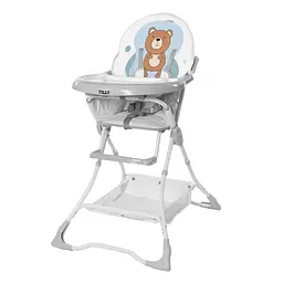 Стілець для годування TILLY Buddy Azure Bear CARRELLO Сірий із блакитним