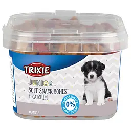 Ласощі Trixie Junior Soft Snack Bones для цуценят з куркою бараниною лососем та кальцієм 140 г (арт.31518)