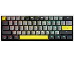 Механічна ігрова клавіатура GamePro GPMK-130G Pro Black Hot-Swap Outemu Red Switch RGB 2.4G/Bluetooth/USB - мініатюра 1