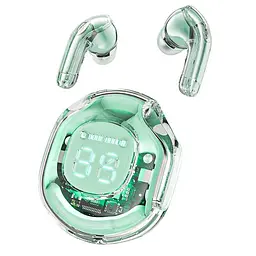 Навушники Acefast бездротові T8 Crystal color (2) bluetooth earbuds зелений - мініатюра 3