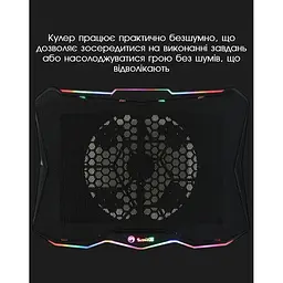 Підставка охолоджуюча для ноутбука Marvo Scorpion чорна - мініатюра 5