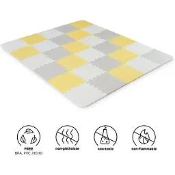 Килимок Kinderkraft Luno Yellow 30 елементів (KKMLUNOYEL0000) - мініатюра 2