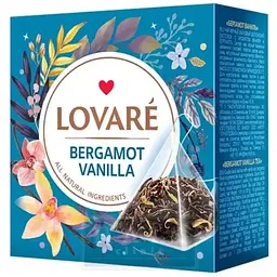 Чай чорний Lovare Bergamot Vanilla з ароматом ванілі і бергамоту у пірамідках 15 шт