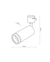 Трековий світильник TK Lighting 6897 Tracer GU10 1x10W IP20 Bk - мініатюра 2