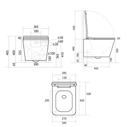 Унітаз підвісний Qtap Tern Ultra Quiet , Stone grey, з сидінням Slim Duroplast / Soft-close / Quick Release QTTER26SG49000 - мініатюра 9
