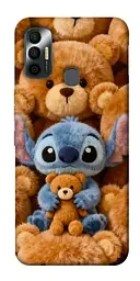 TPU чохол Demsky Stitch teddy bears для TECNO Spark 7