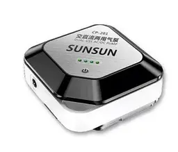 Компресор для акваріума SunSun CP-201 одноканальний на акумуляторі 1.5 Вт 5 л/хв до 250 л