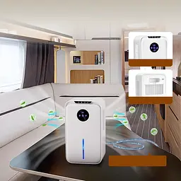 Hyundai Осушувач повітря безкомпресорний HDSH001UA 350мл.в сутки, 25м.кв, 40Вт, дисплей, ел.кер-ня, таймер, авто вимк., білий - мініатюра 4