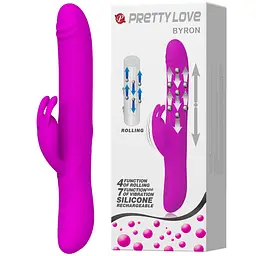 Вібратор-кролик Pretty Love Byron 25 см (рожевий) - мініатюра 10