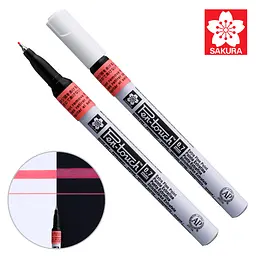 Маркер Sakura Pen-Touch червоний флуоресцентний тонкий (EXTRA FINE) 0.7 мм