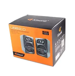 Компьютерные колонки Kisonli T010 для ПК и ноутбука, USB+3.5mm 6Вт - мініатюра 2