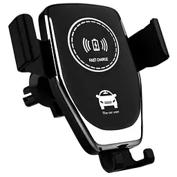 Тримач для телефона в авто "Wireless Car Mount Charger" 10W Чорний, бездротова зарядка в машину - мініатюра 6