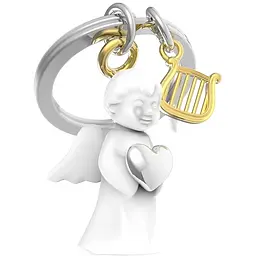 Брелок Metalmorphose White Angel & Chrome Heart & Gold Harp (8000020291018) - мініатюра 2