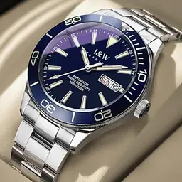 Годинник чоловічий механічний наручний Carnival BlueMarine 10 Bar (Сріблястий) - мініатюра 3