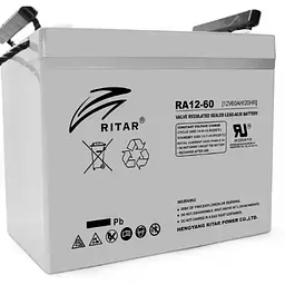 Акумулятор Ritar AGM RA12-60, Gray Case, (12V 60.0Ah)