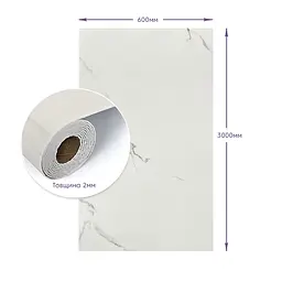Самоклеюча стінова PET плитка в рулоні 600x3000x2mm SW-00001703 - мініатюра 4