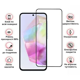 Скло захисне BeCover Samsung Galaxy A36 SM-A366 Black (712886) - мініатюра 2