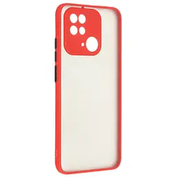 Чехол-накладка для Xiaomi Redmi 10C, Frosted Matte, красный, противоударный чехол с защитой всего корпуса, термополиуретан TPU + поликарбонат PC, ArmorStandart (ARM66736)