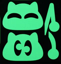 Наклейка люминесцентная "Коты" - 15*15 см