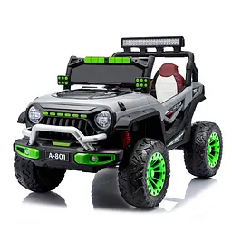 Джип дитячий на радіокеруванні 24V 4 мотори 45W MP3 USB TF Bluetooth EVA шкіра сірий (M 6350EBLR-11)