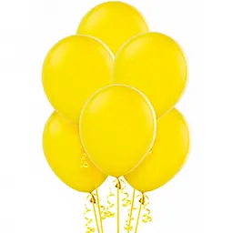 Кулька повітряна латексна 30 см (100) жовтий, матовий, IDEA7-DL-006 - мініатюра 2