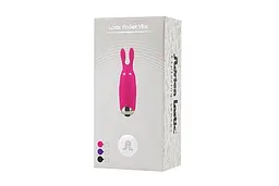 Віброкуль зі стимулюючими вушками Adrien Lastic Pocket Vibe Rabbit Black, 8.5х2.3 см (чорна) - мініатюра 3