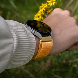 Ремінець нейлоновий на липучці для смарт-годинника BeWatch Samsung 22 мм Жовтий (1021340.2UW) - мініатюра 3