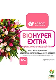 Мінеральне добриво Agro-x Biohyper extra Біохайпер Екстра для цибулинних квітів 100 г (47911) - мініатюра 2