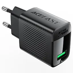 Сітчастий зарядний пристрій з кабелем ACEFAST A90 QC18W GaN single USB-A charger set (P3) (EU) Чорний - мініатюра 3