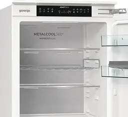 Холодильник Gorenje вбудований з нижн. мороз., 177x69x55см, 2 двері, 244 (68) л, А +, NF +, Зона св-ті, Диспл, Wi-Fi, Білі - мініатюра 4
