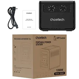 Зарядна станція Choetech BS068 1200Вт (1024Вт/г) AC,LiFePo4,MPPT, UPS, USB-C PD100 Вт - мініатюра 4
