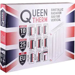 Радіатор біметалевий секційний QUEEN THERM 500/100 VERTICAL - мініатюра 8