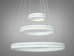 Люстра підвісна світлодіодна з пультом MD55040-3A-600+400+200WH RGB dimmer - мініатюра 2