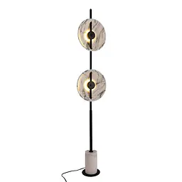 Торшер LED Levistella 909XLL07F, 8W, чорний, мраморне оснування, 3 режими світла, сучасний стиль для дому - мініатюра 2